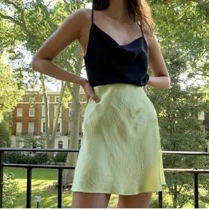 Aritzia Babaton Slip Satin Mini Skirt